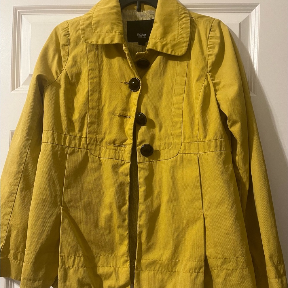 Mossimo Yellow mustard Button-Up Jacket size small